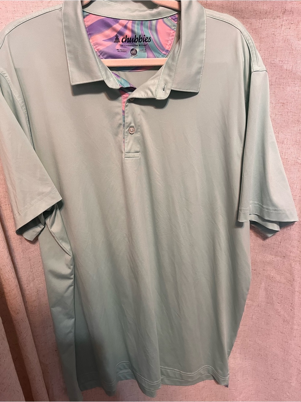 chubbies Men's Mint Green Polo Shirt